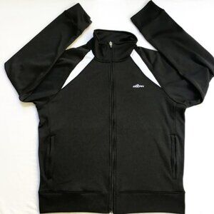 Dolfin Warm Up Jacket Unisex Adult S Black White Full Zip Long Sleeve Track Swim